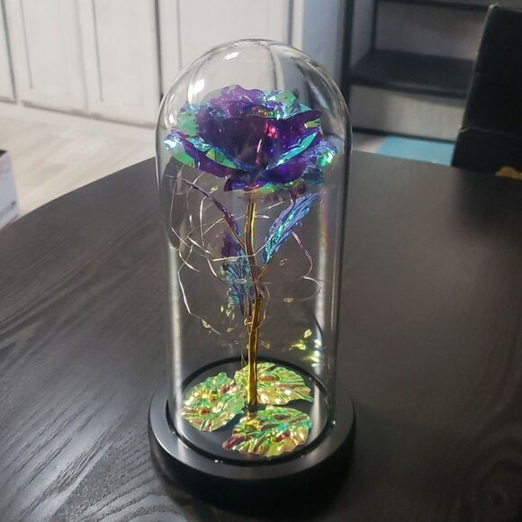 Enchanted LED Lighted Rose in Acrylic Dome - 5 Colors Available - Picture 3 of 9